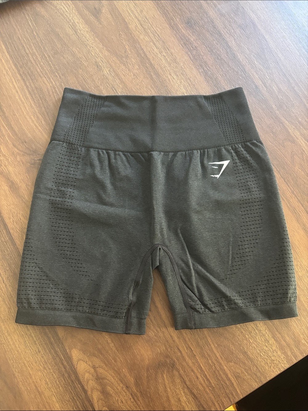 Gymshark Black Seamless High-Rise Bike Shorts with Logo